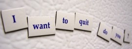 quit writing